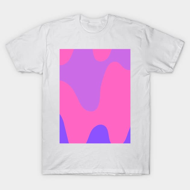 Abstract purple and pink swirl pattern T-Shirt by Word and Saying